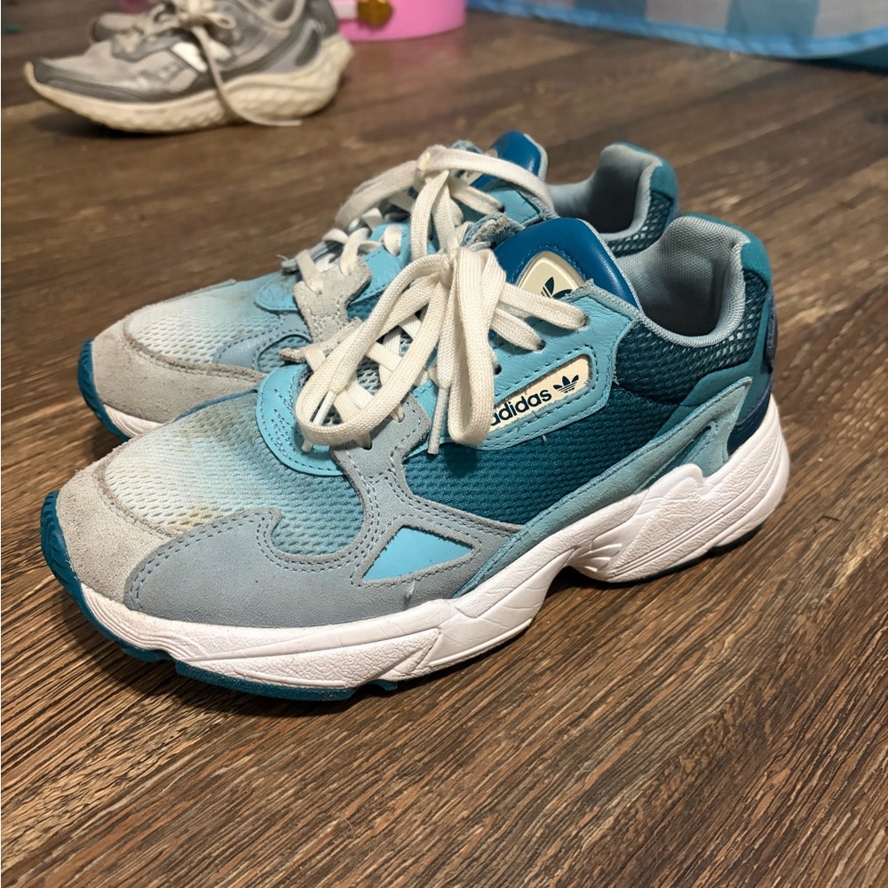 adidas Teal and Light Blue Sneakers